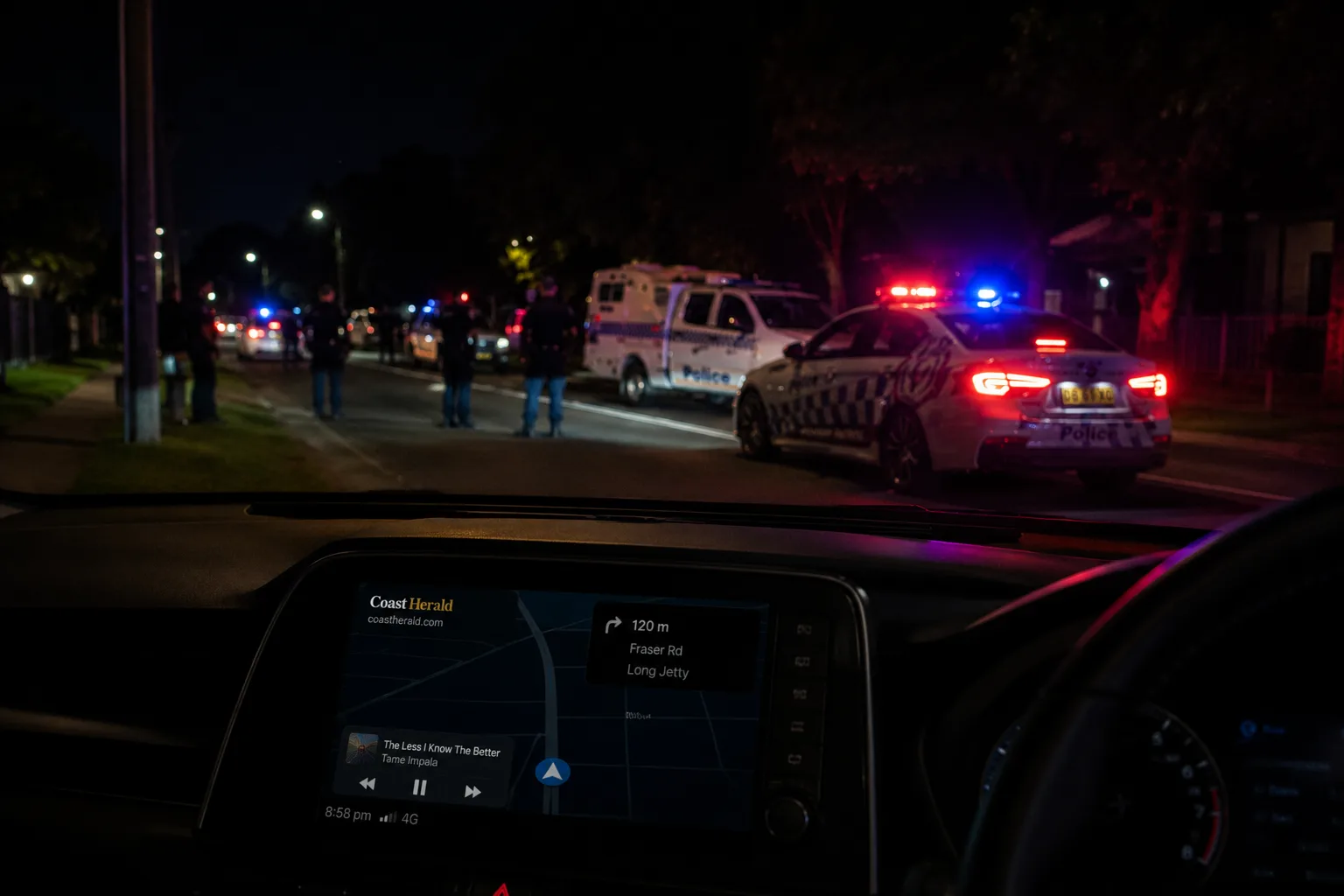 Police operation concludes on Fraser Road at Long Jetty
