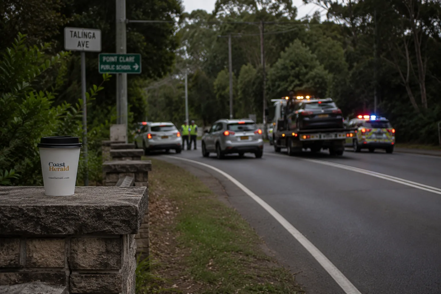 Two-car crash cleared at Point Clare