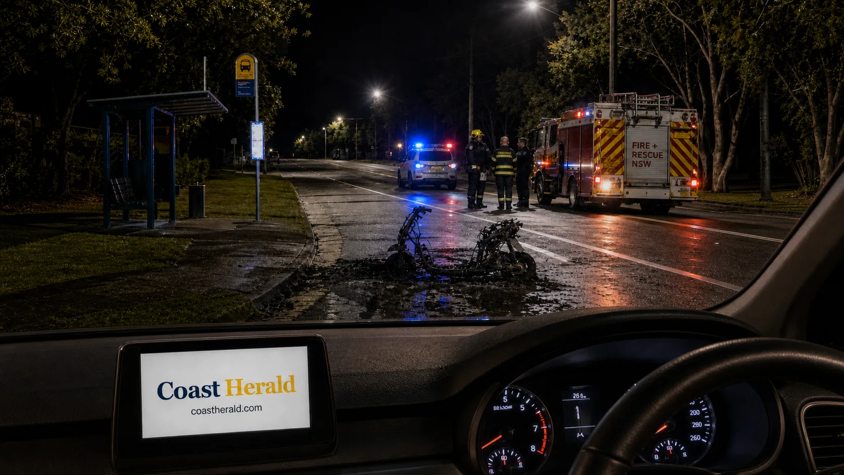 Two petrol scooters destroyed in West Gosford fire