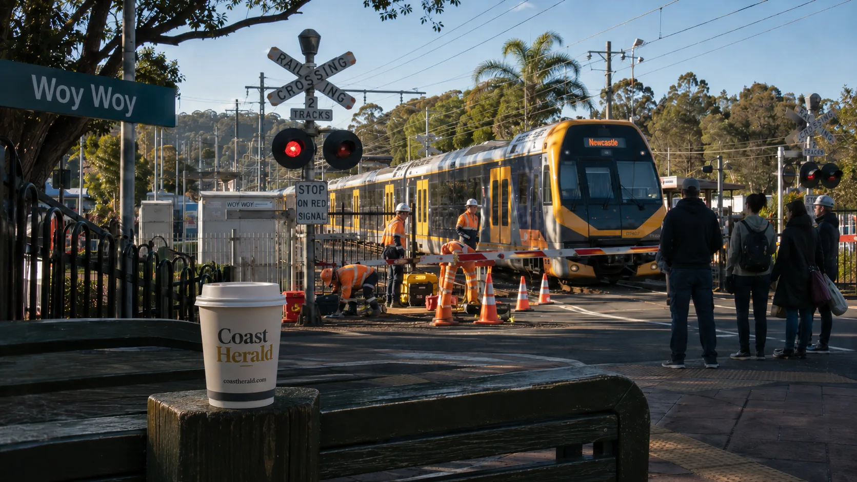 Woy Woy level crossing repairs completed as Coast trains resume