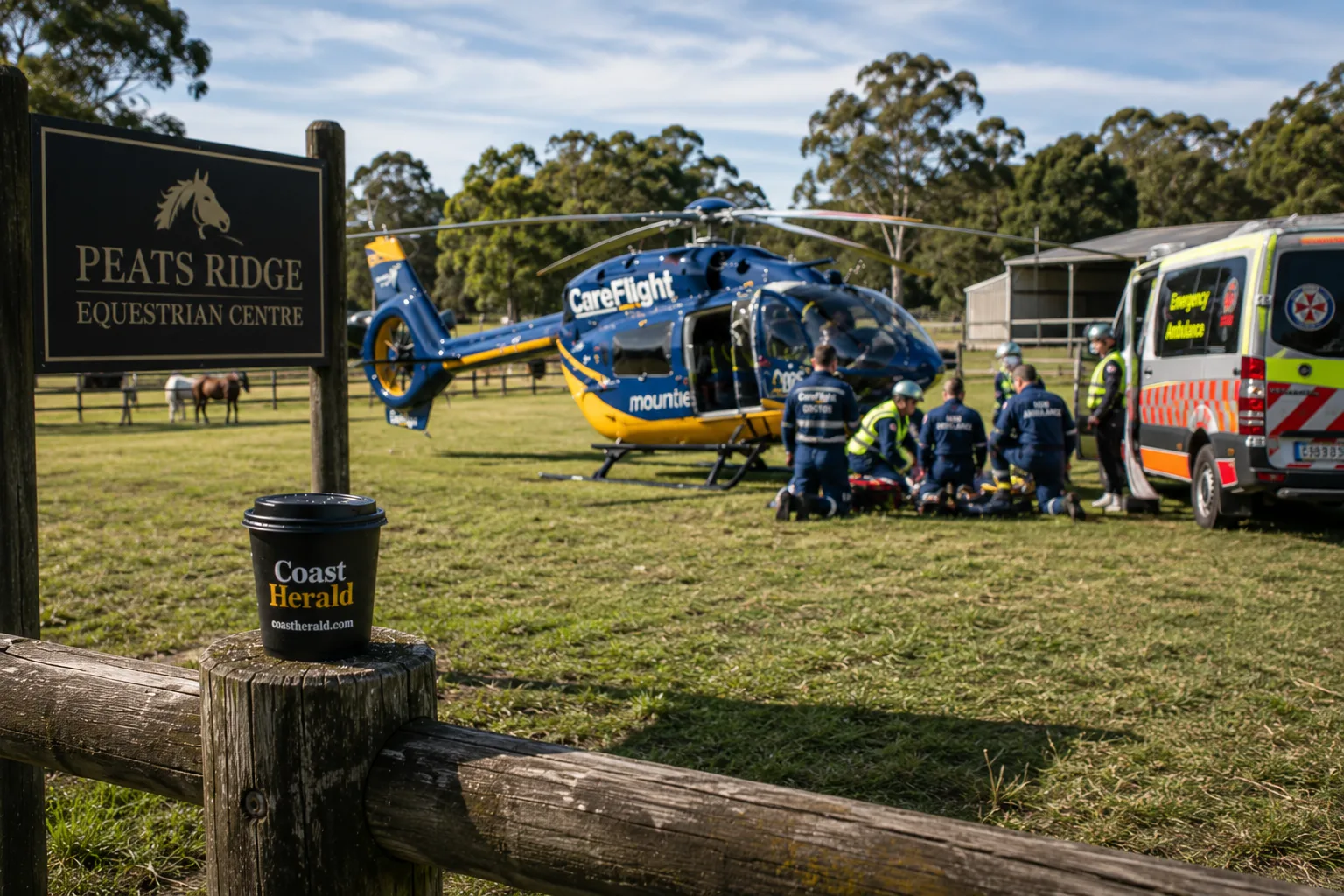 CareFlight lands at Peats Ridge after young woman trampled by horse