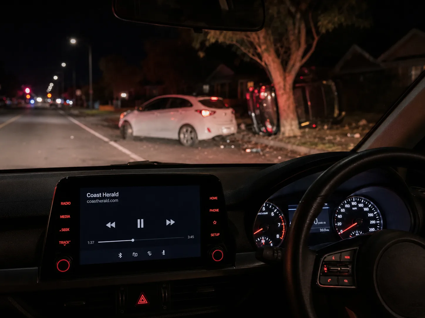 Driver leaves scene after Gorokan crash involving parked car